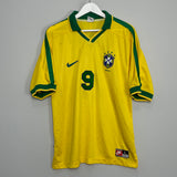 1998/00 BRAZIL RONALDO #9 HOME SHIRT (L) NIKE