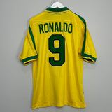 1998/00 BRAZIL RONALDO #9 HOME SHIRT (L) NIKE