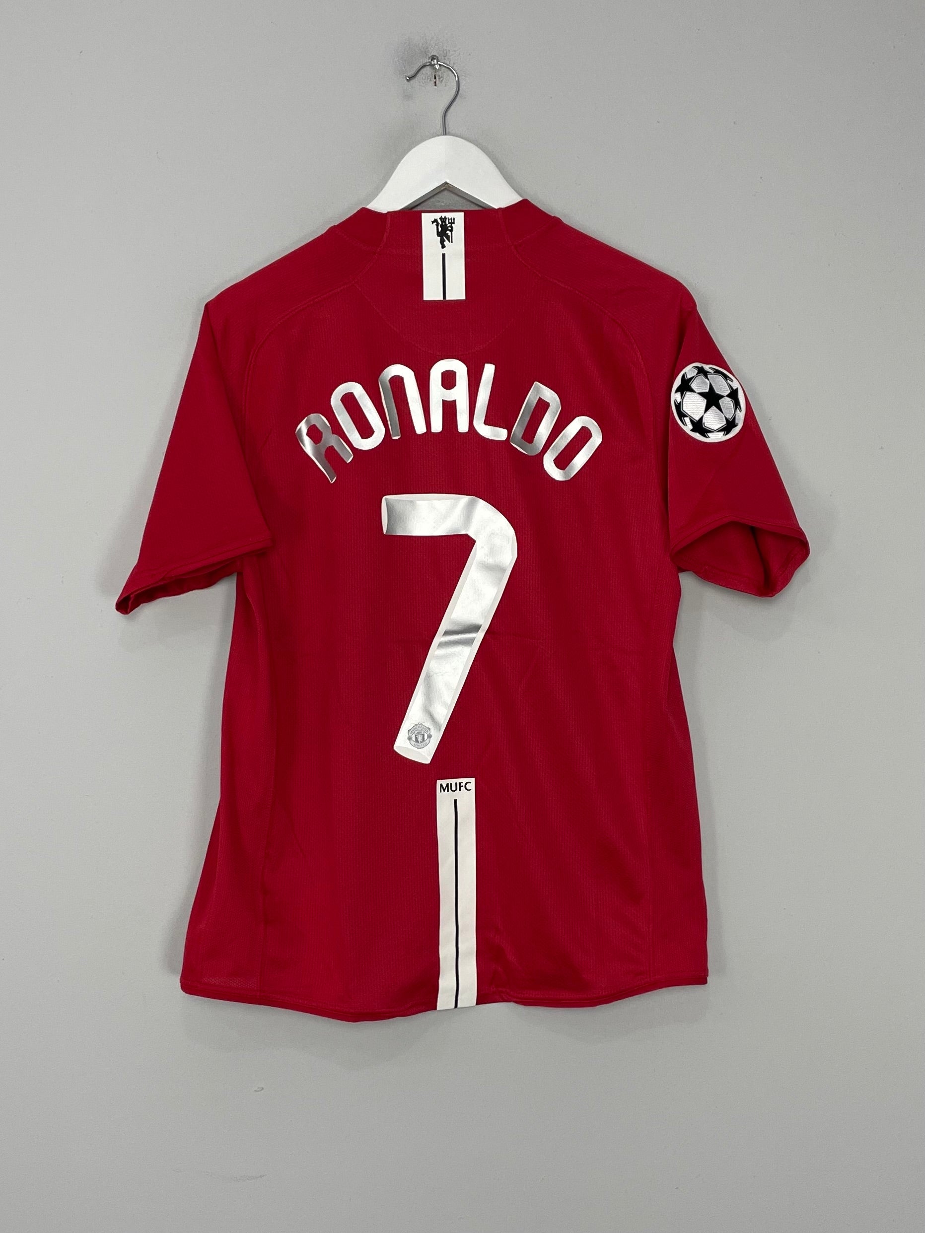 2007/08 MANCHESTER UNITED RONALDO #7 *C/L FINAL* HOME SHIRT (M) NIKE