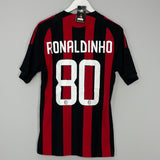 2008/09 AC MILAN RONALDINHO #80 *BNWT* HOME SHIRT (M) ADIDAS