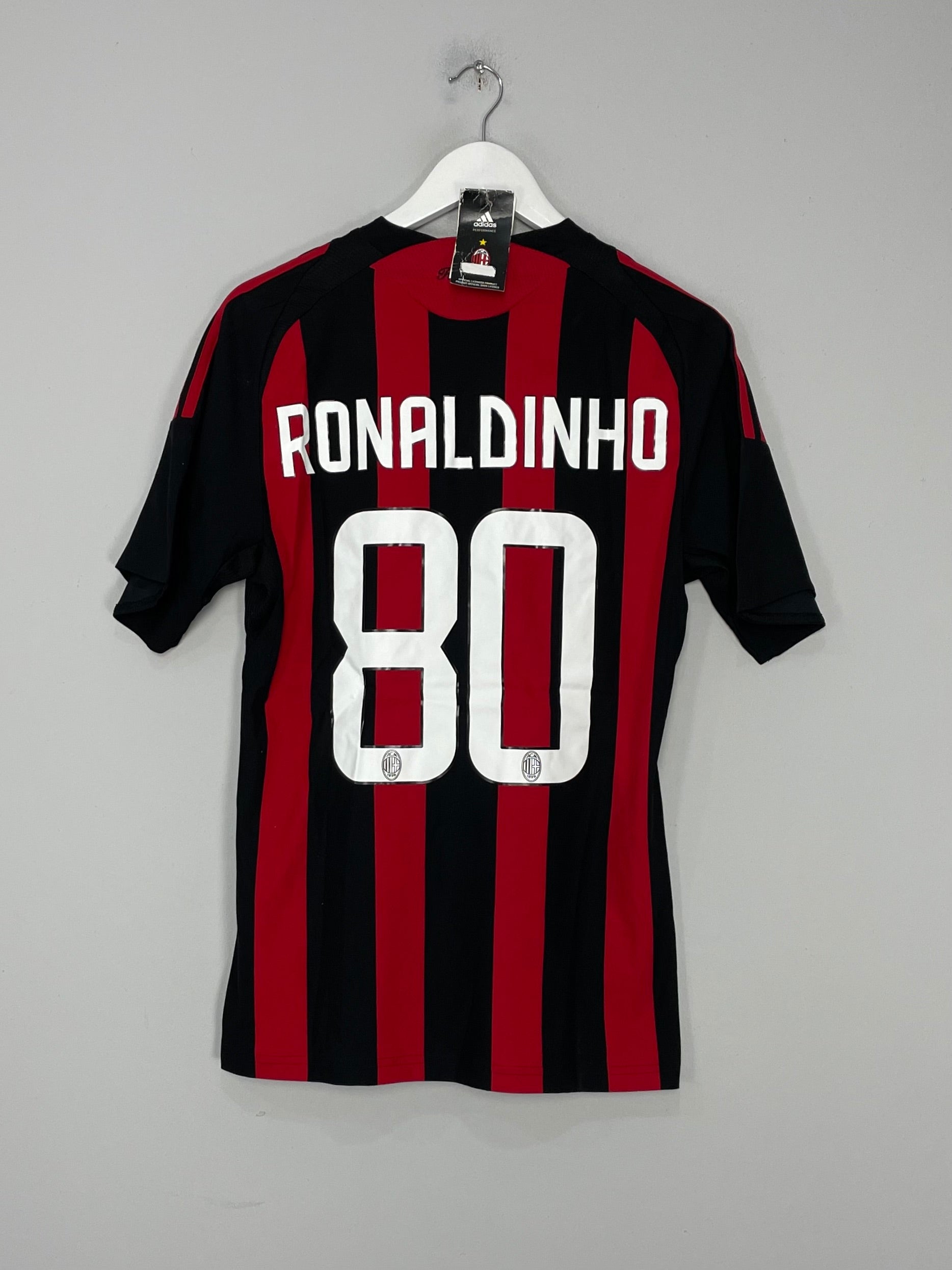 2008/09 AC MILAN RONALDINHO #80 *BNWT* HOME SHIRT (M) ADIDAS