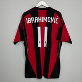 2010/11 AC MILAN IBRAHIMOVIC #11 HOME SHIRT (XL) ADIDAS