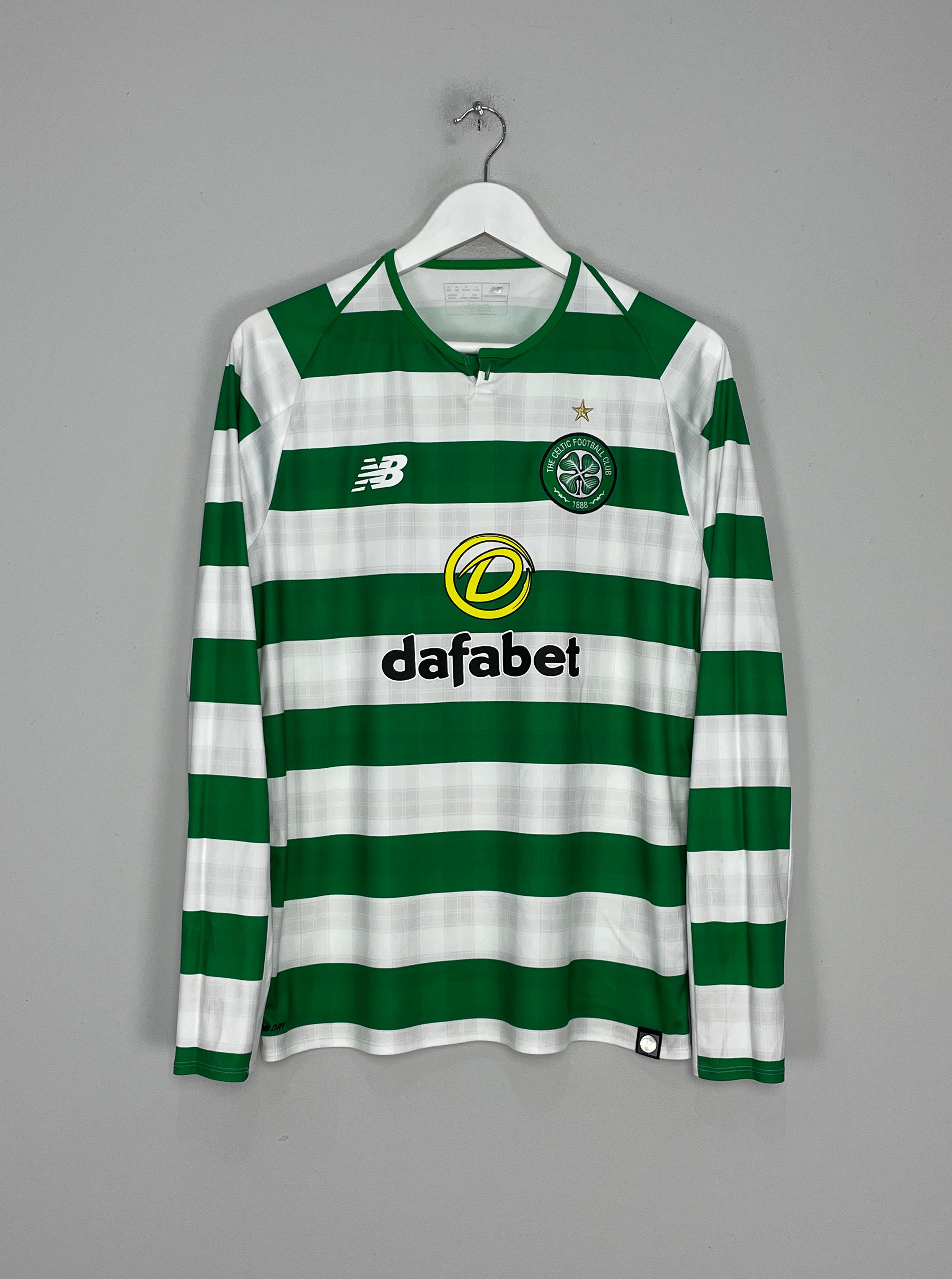 2018/19 CELTIC L/S HOME SHIRT (M) NEW BALANCE