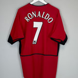 2002/04 MANCHESTER UNITED RONALDO #7 HOME SHIRT (L) NIKE