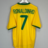 2000/02 BRAZIL RONALDINHO #7 HOME SHIRT (M) NIKE