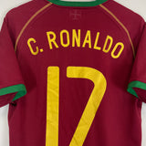 2006/08 PORTUGAL RONALDO #17 HOME SHIRT (M) NIKE