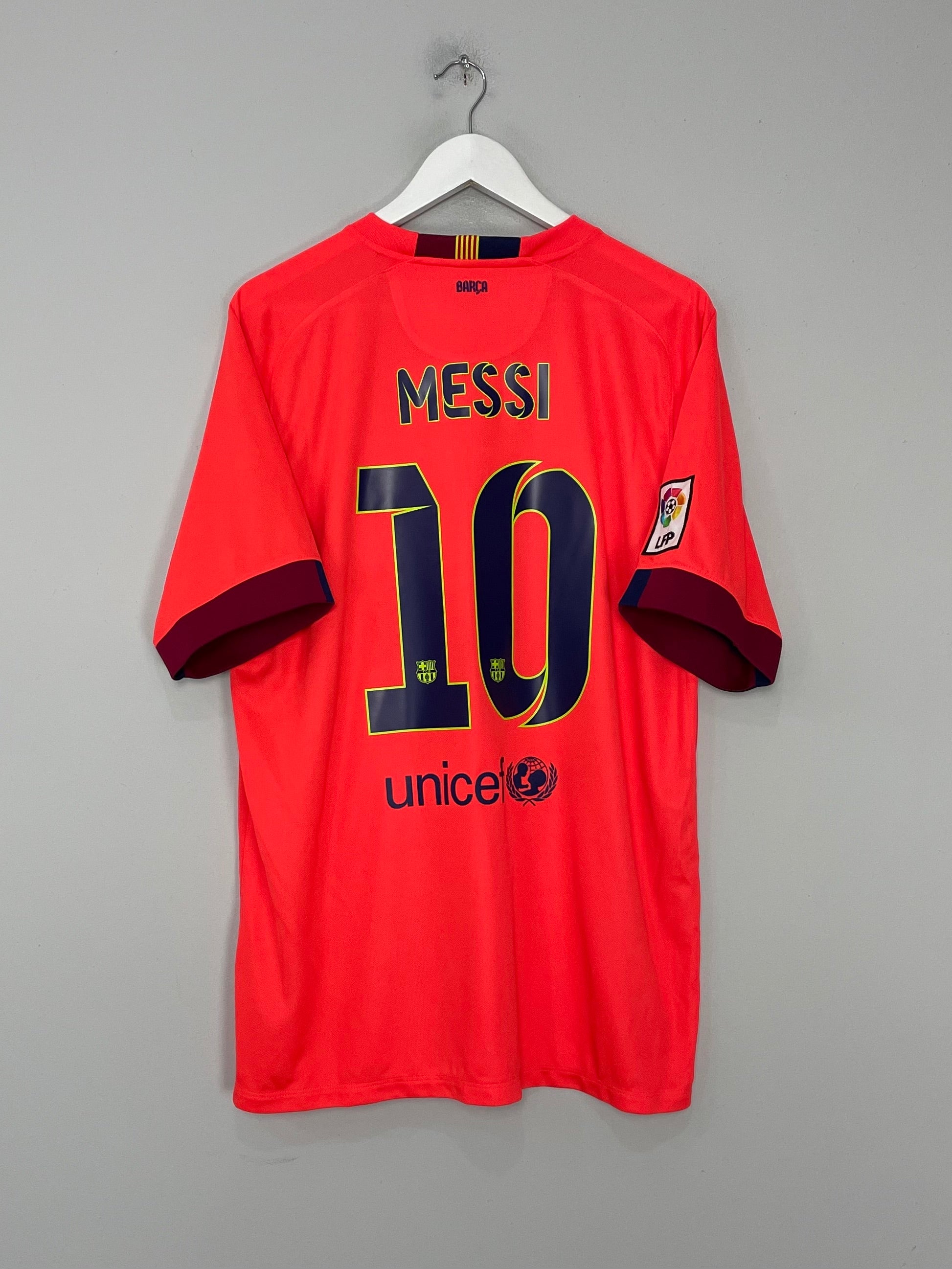 2014/15 BARCELONA MESSI #10 AWAY SHIRT (XL) NIKE