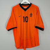 2000/02 NETHERLANDS BERGKAMP #10 HOME SHIRT (XL) NIKE