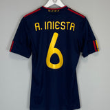 2010/11 SPAIN INIESTA #6 AWAY SHIRT (S) ADIDAS