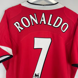 2004/05 MANCHESTER UNITED RONALDO #7 HOME SHIRT (L) NIKE