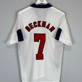 1998 ENGLAND BECKHAM #7 HOME SHIRT (M) UMBRO