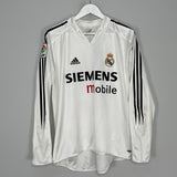 2004/05 REAL MADRID BECKHAM #23 L/S HOME SHIRT (M) ADIDAS