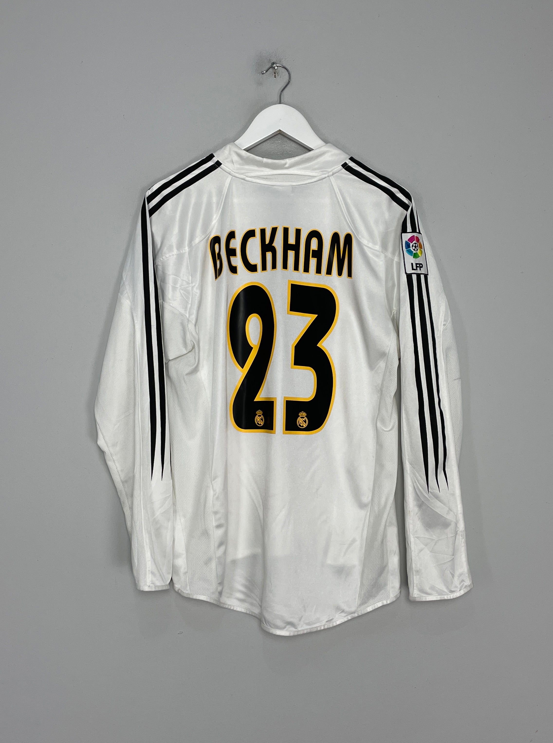 2004/05 REAL MADRID BECKHAM #23 HOME SHIRT (M) ADIDAS