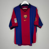 2000/01 BARCELONA XAVI #16 HOME SHIRT (XL) NIKE