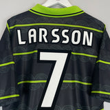 1998/99 CELTIC LARSSON #7 AWAY SHIRT (XL) UMBRO