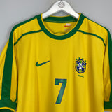 1998/00 BRAZIL RONALDINHO #7 HOME SHIRT (L) NIKE