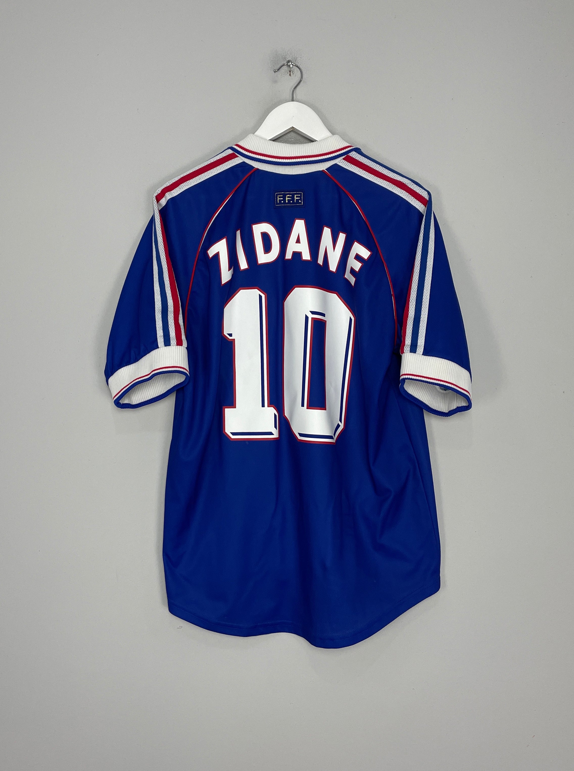 1998/00 FRANCE ZIDANE #10 HOME SHIRT (M) ADIDAS