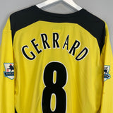 2004/06 LIVERPOOL GERRARD #8 L/S AWAY SHIRT (L) REEBOK