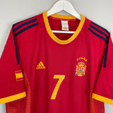 2002/04 SPAIN RAUL #7 HOME SHIRT (L) ADIDAS