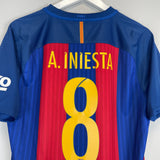 2016/17 BARCELONA A.INIESTA #8 HOME SHIRT (M) NIKE