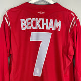 2004/06 ENGLAND BECKHAM #7 L/S AWAY SHIRT (L) UMBRO