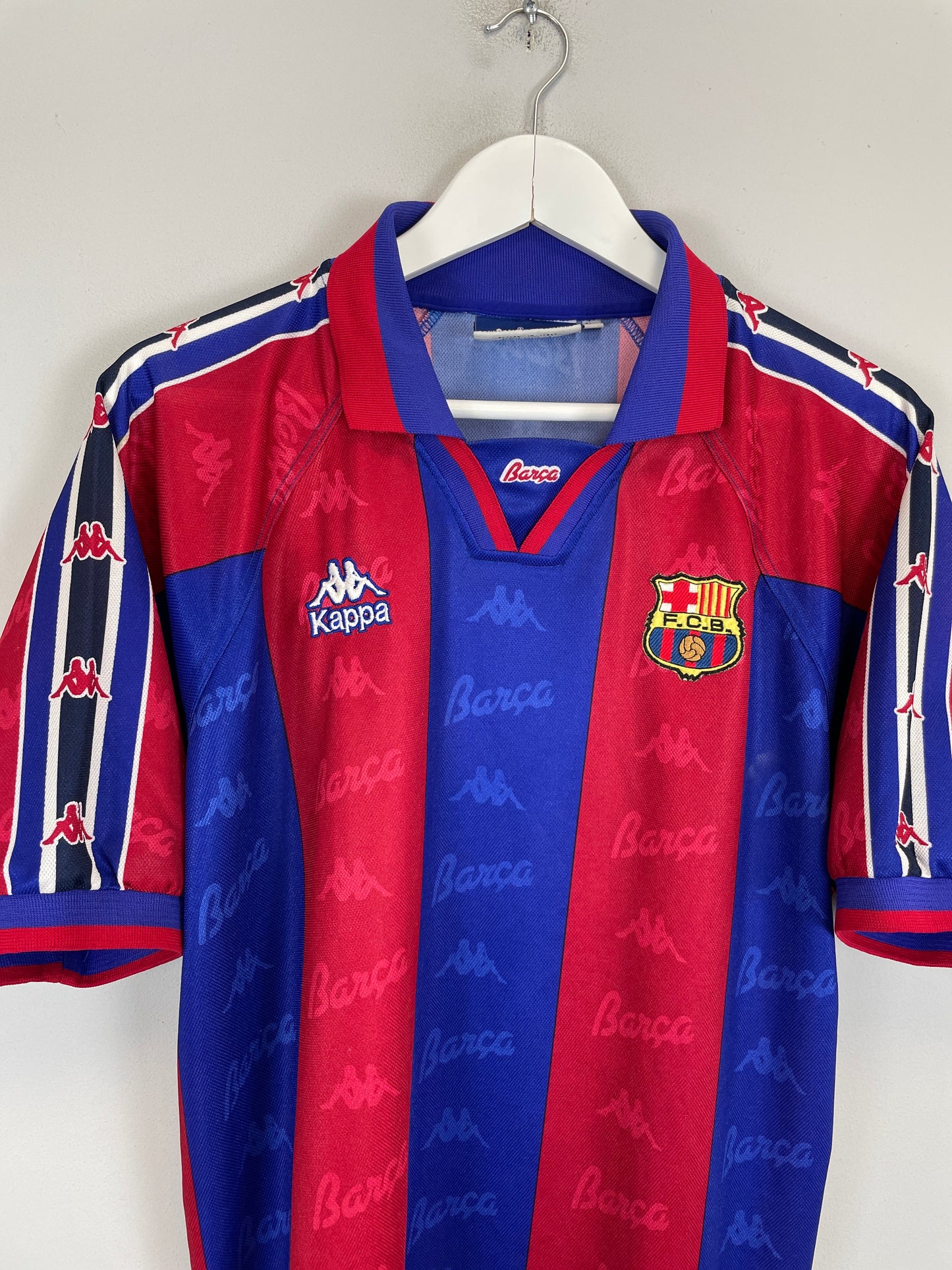 1995/97 BARCELONA #19 *PLAYER ISSUE* HOME SHIRT (XL) KAPPA