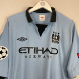 2012/13 MANCHESTER CITY BALOTELLI #45 C/L HOME SHIRT (XXL) UMBRO