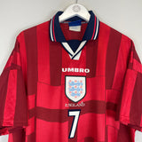 1997/99 ENGLAND BECKHAM #7 AWAY SHIRT (XL) UMBRO