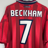 1997/99 ENGLAND BECKHAM #7 AWAY SHIRT (XL) UMBRO