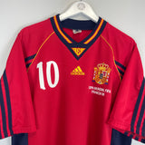 1998/99 SPAIN RAUL #10 HOME SHIRT (XL) ADIDAS