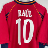 1998/99 SPAIN RAUL #10 HOME SHIRT (XL) ADIDAS