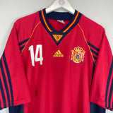 1998/99 SPAIN I.CAMPO #14 HOME SHIRT (XL) ADIDAS