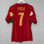 2004/06 PORTUGAL FIGO #7 HOME SHIRT (M) NIKE