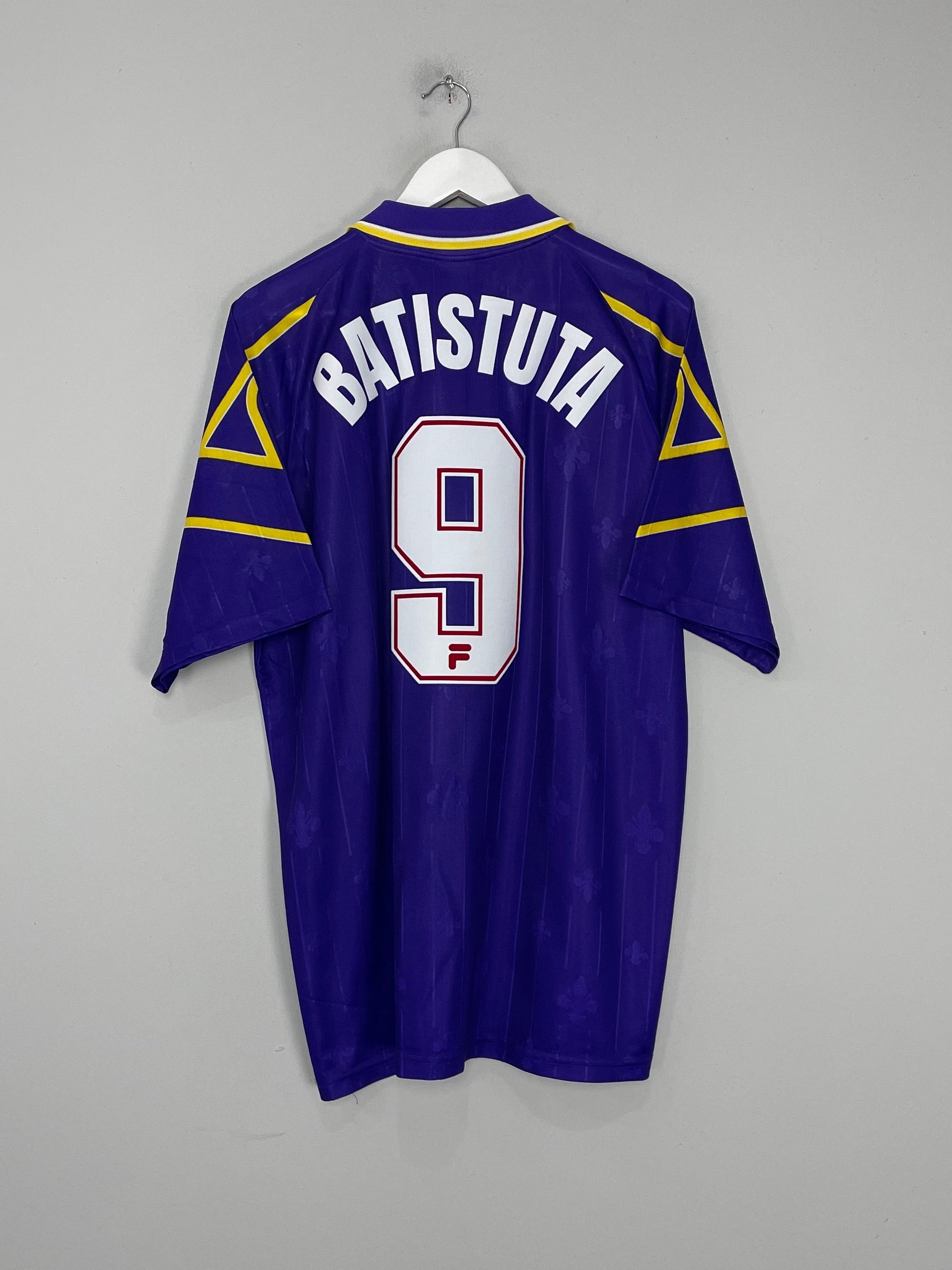 1997/98 FIORENTINA BATISTUTA #9 HOME SHIRT (XL) FILA