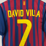 2011/12 BARCELONA DAVID VILLA #7 HOME SHIRT (S) NIKE