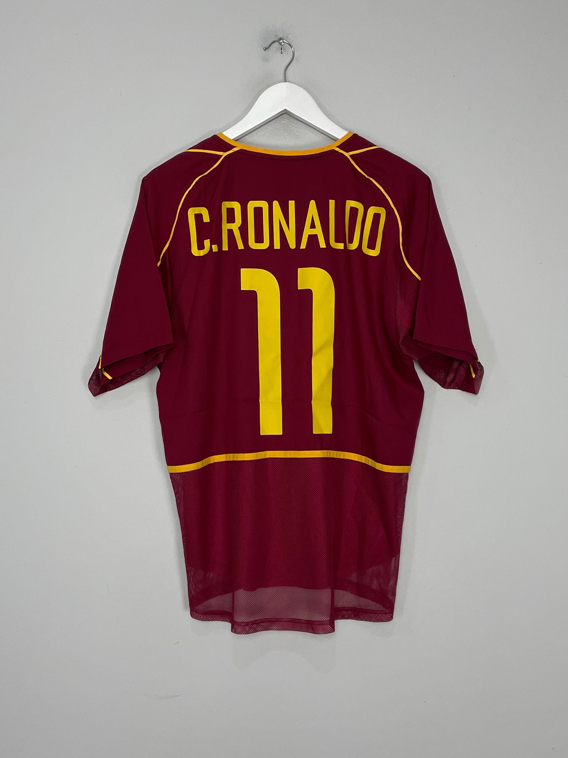 2002/04 PORTUGAL C.RONALDO #11 *PLAYER ISSUE* HOME SHIRT (M) NIKE