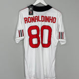 2010/11 AC MILAN RONALDINHO #80 *BNWT* AWAY SHIRT (L) ADIDAS