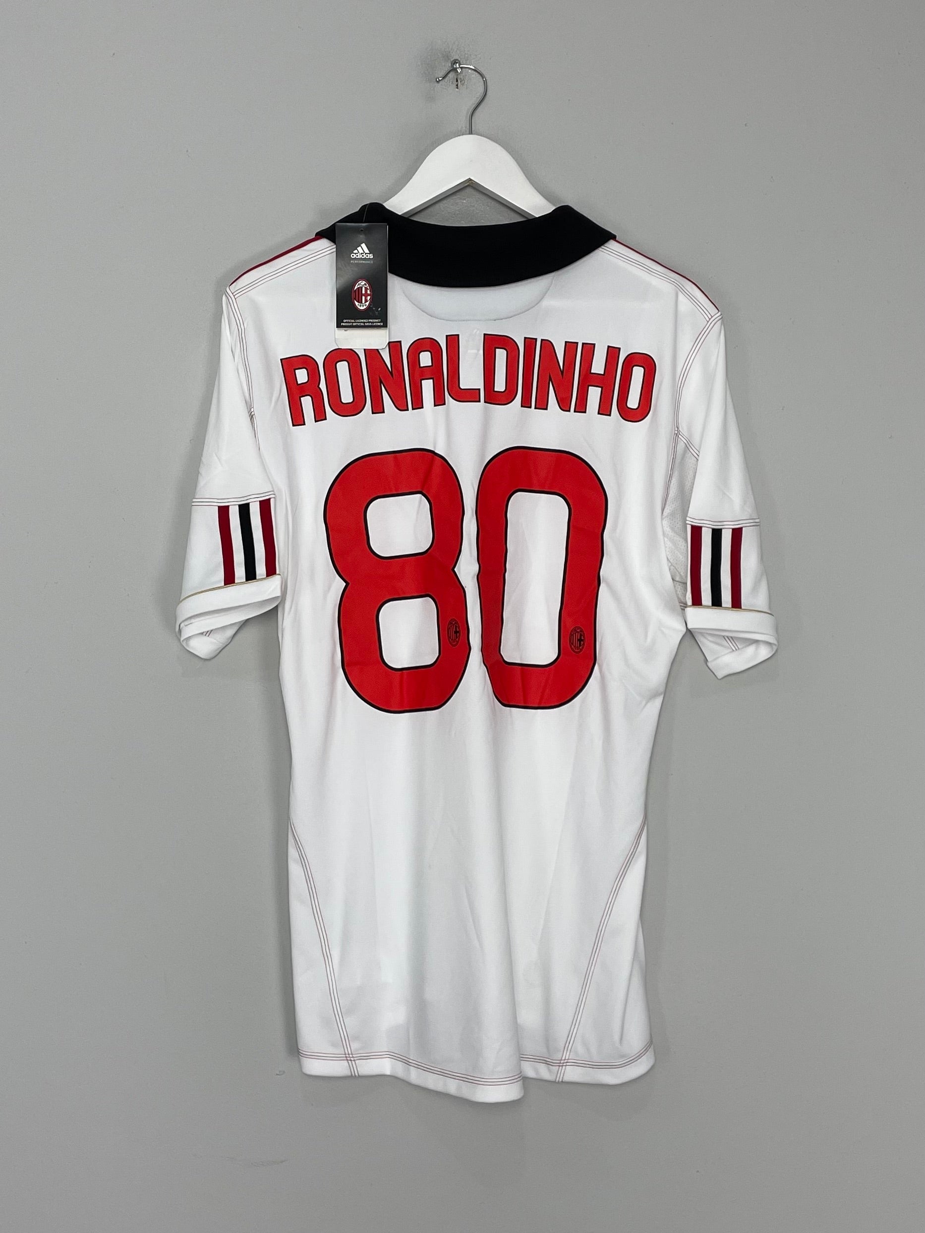 2010/11 AC MILAN RONALDINHO #80 *BNWT* AWAY SHIRT (L) ADIDAS