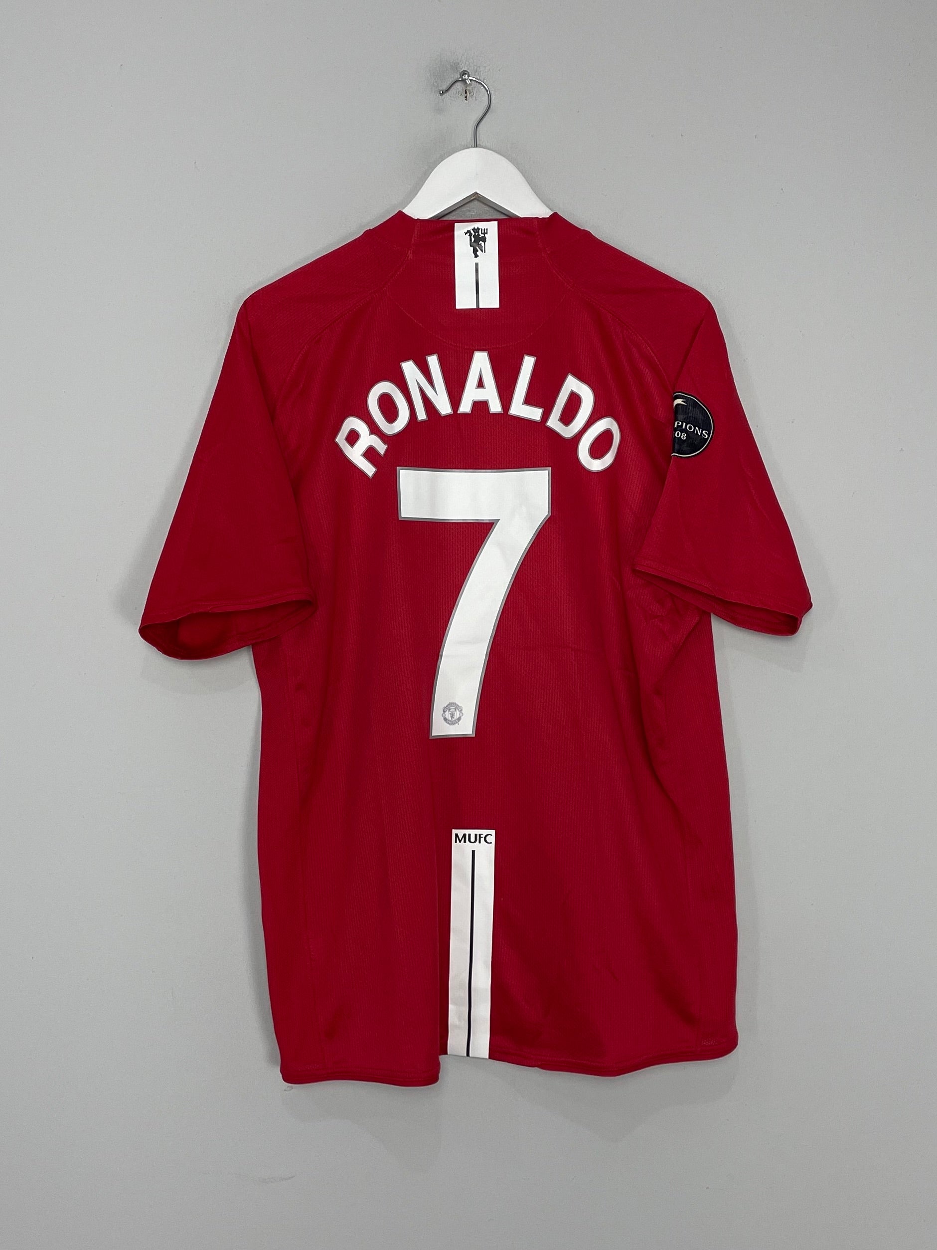 2007/09 MANCHESTER UNITED RONALDO #7 HOME SHIRT (XL) NIKE