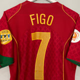 2004/06 PORTUGAL FIGO #7 HOME SHIRT (M) NIKE