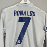 2016/17 REAL MADRID RONALDO #7 L/S HOME SHIRT (S) ADIDAS