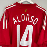 2008/10 LIVERPOOL ALONSO #14 HOME SHIRT (XXL) ADIDAS