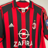 2005/06 AC MILAN INZAGHI #9 C/L HOME SHIRT (L) ADIDAS