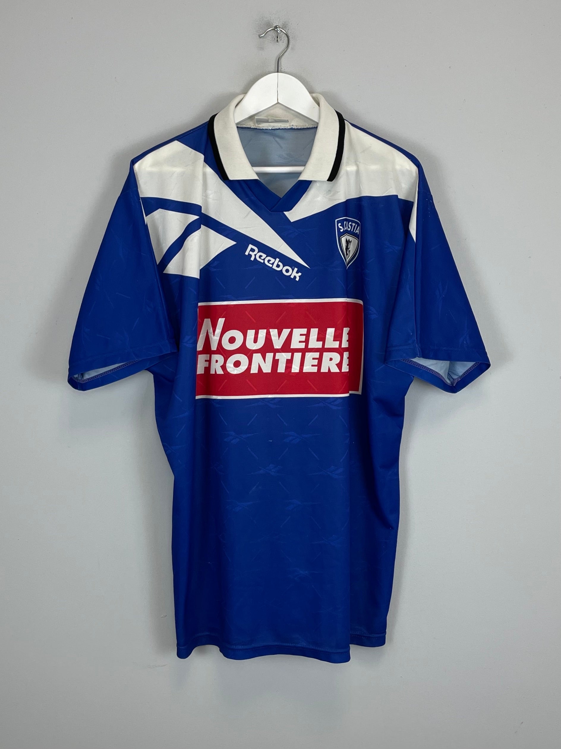 1997/99 SC BASTIA HOME SHIRT (L) REEBOK