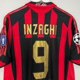 2005/06 AC MILAN INZAGHI #9 C/L HOME SHIRT (L) ADIDAS