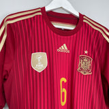 2014/15 SPAIN A.INIESTA #6 HOME SHIRT (L) ADIDAS