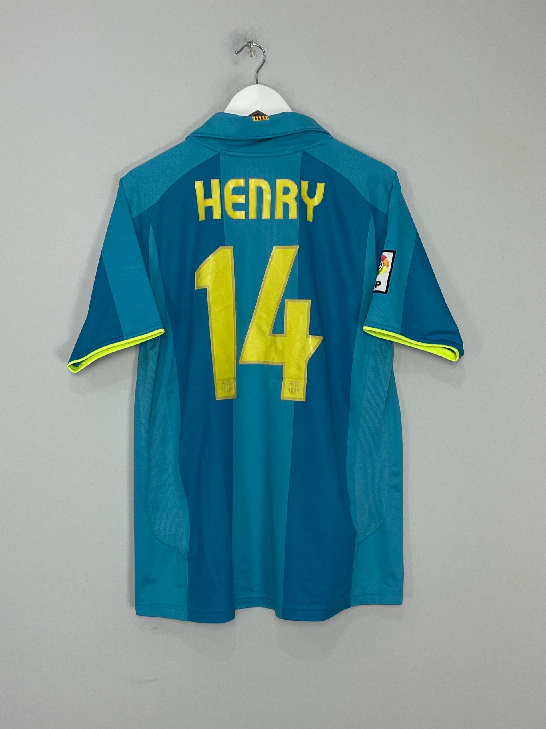 2007/09 BARCELONA HENRY #14 AWAY SHIRT (M) NIKE