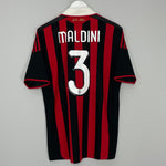 2009/10 AC MILAN MALDINI #3 HOME SHIRT (M) ADIDAS