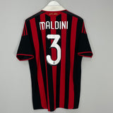 2009/10 AC MILAN MALDINI #3 HOME SHIRT (M) ADIDAS