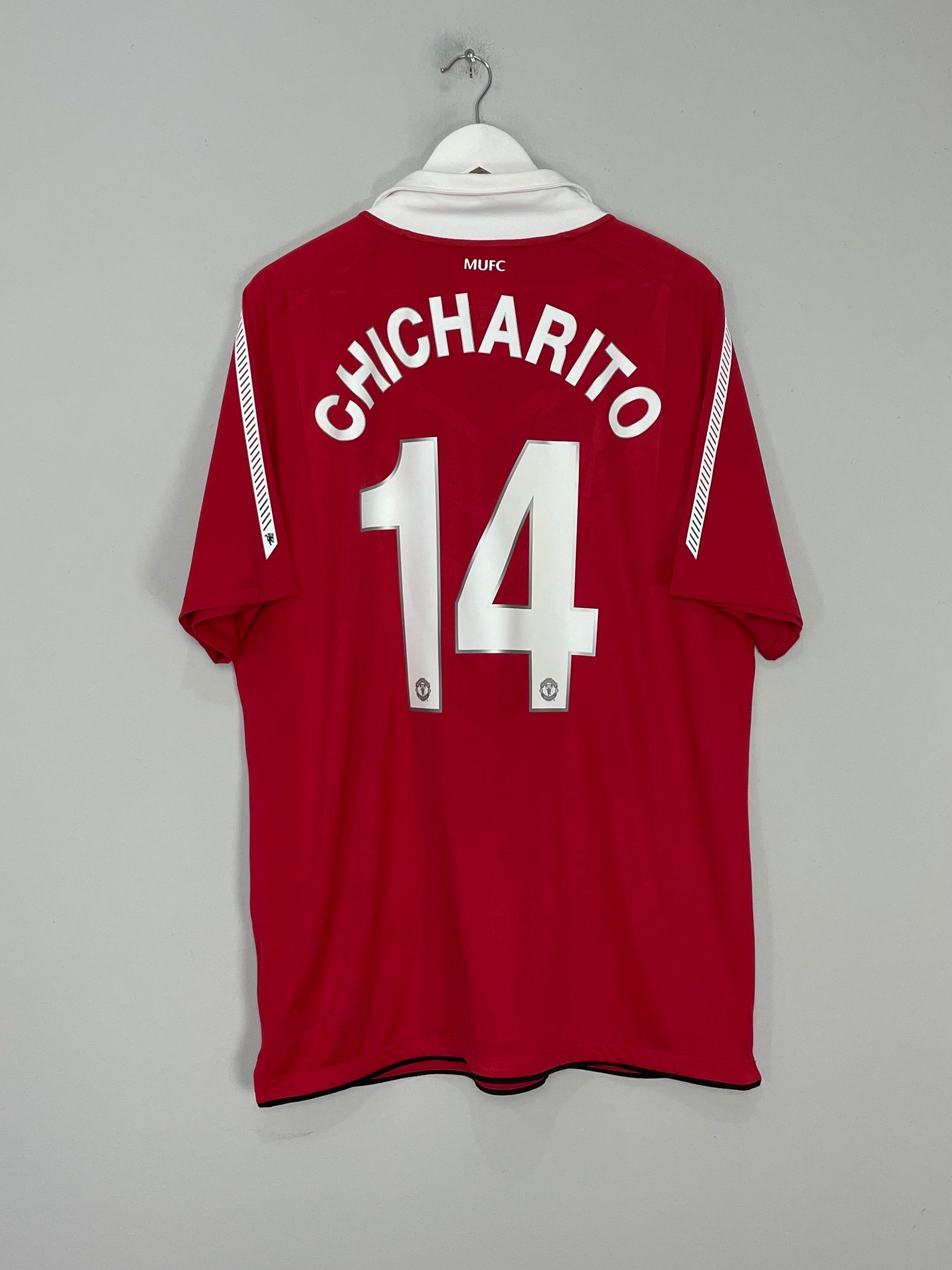 2010/11 MANCHESTER UNITED CHICHARITO #14 HOME SHIRT (XL) NIKE